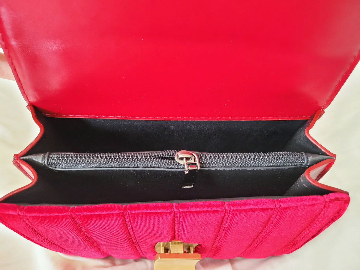 Luxury Handbags Velvet Crossbody Bag women Vintage bag Velour Special Lock Ladies Chain Messenger Bags