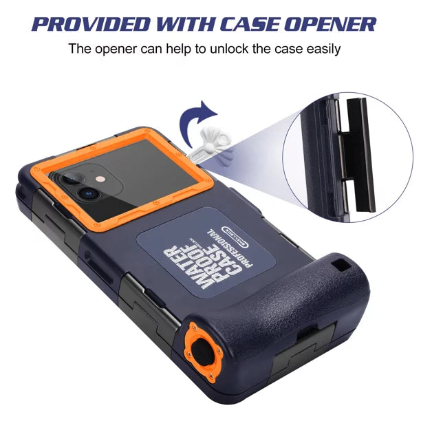 UrbanX Professional [15m/50ft] Swimming Diving Surfing Snorkeling Photo Video Waterproof Protective Case Underwater Housing for Zenfone Go ZB552KL And all Phones Up to 6.9 25mm LCD with Lanyard