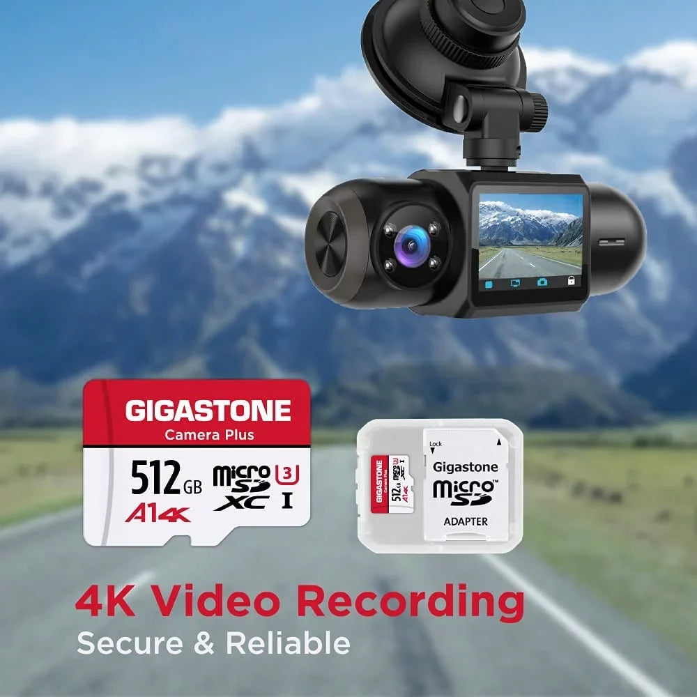Gigastone 512GB Camera Plus Micro SD memory Card 100MB/s, Full HD Video, U1 Class 10 compatible with Nintendo Switch Dash Cams GoPro Camera    Drone