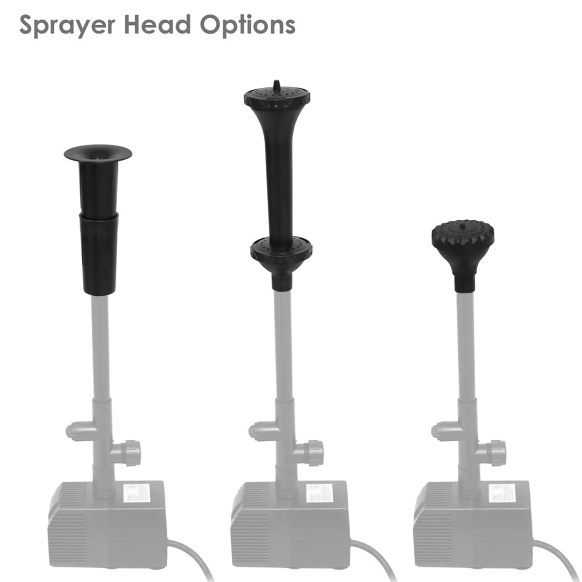 Sunnydaze Electric Water reservoir Pump with Filter and 3 Heads Spray Heads - 120 Volts