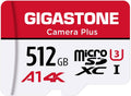 Gigastone 512GB Camera Plus Micro SD memory Card 100MB/s, Full HD Video, U1 Class 10 compatible with Nintendo Switch Dash Cams GoPro Camera    Drone