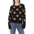 Moschino Ladies Fantasia dark Teddy Bear-Print Wool Jumper, Brand Size 38 (US Size 4)