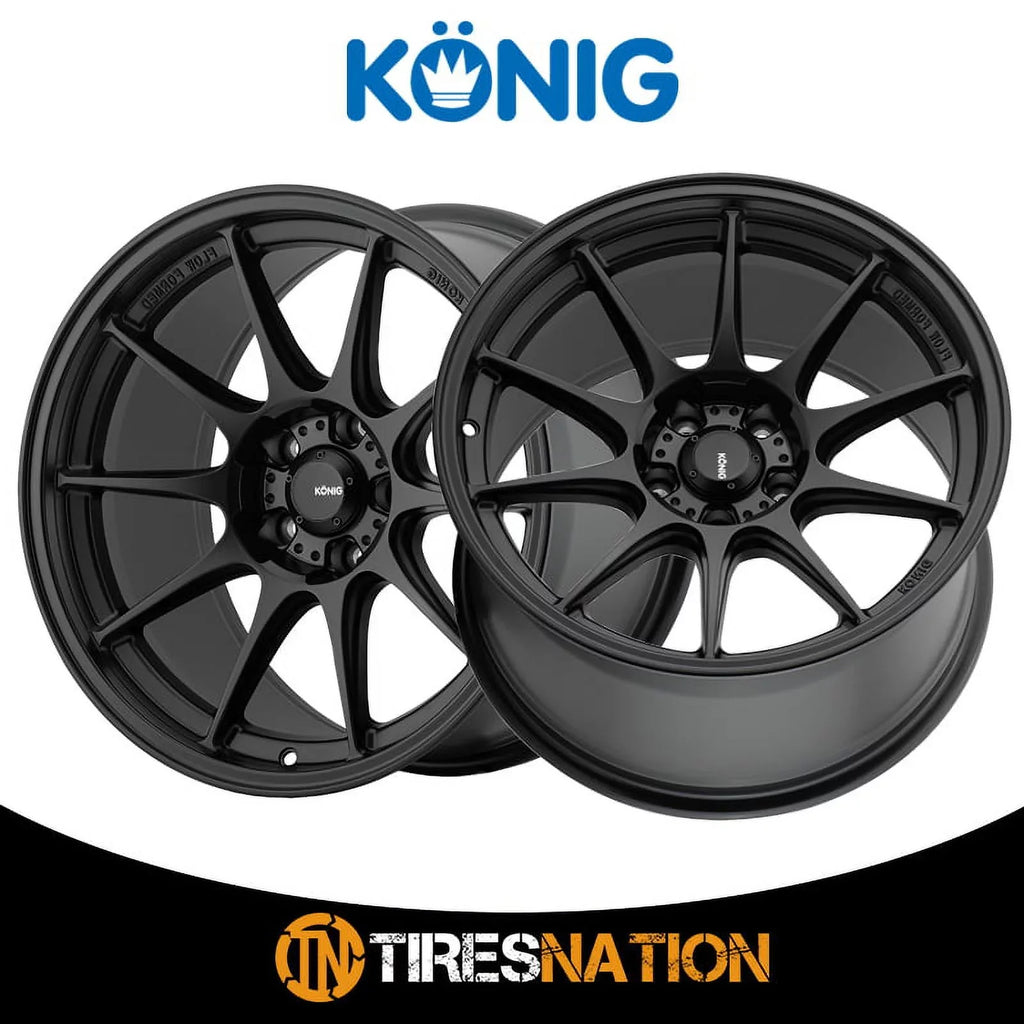 Konig 57B Dekagram 16x8 4x100 +35et Semi-Matte charcoal Wheel