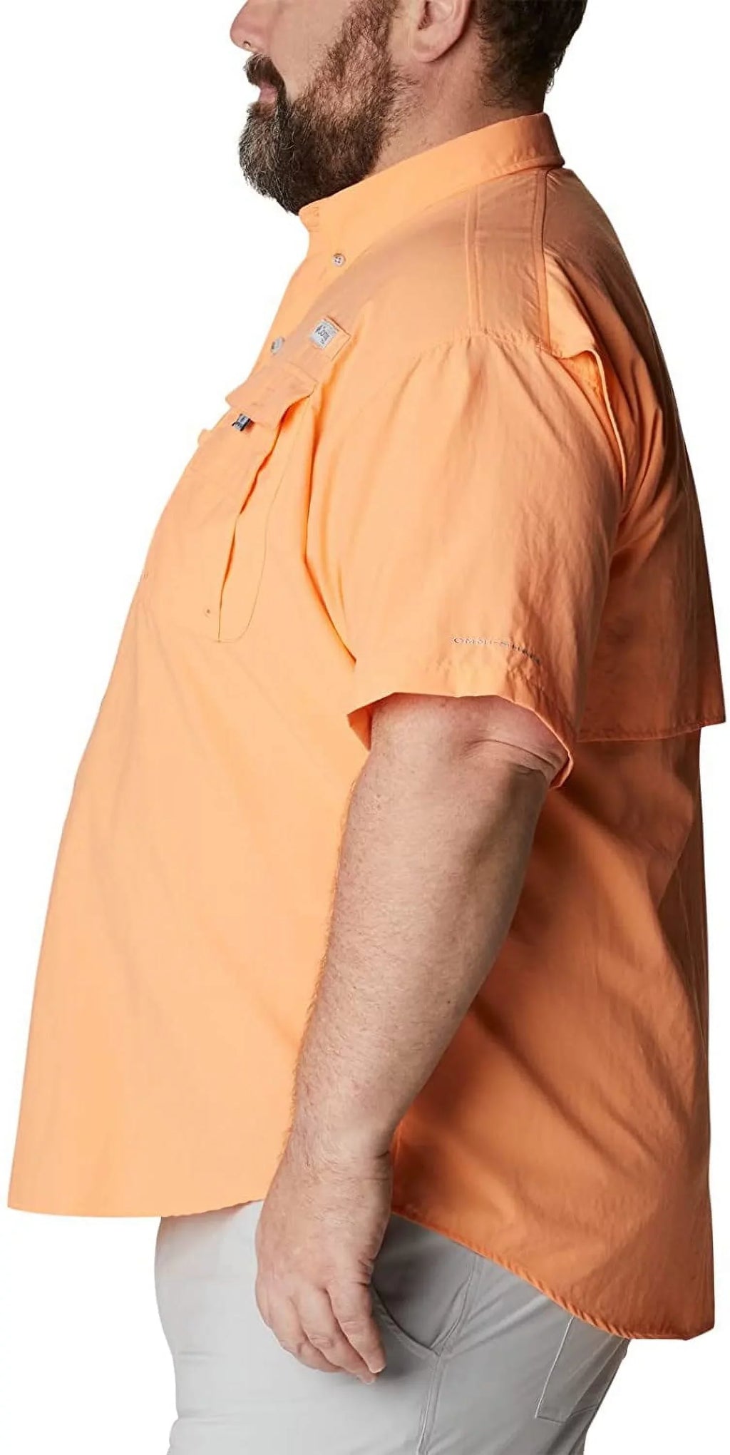 Columbia Men's Bahama II Short Sleeve Shirt, Bright Nectar, XX-Small