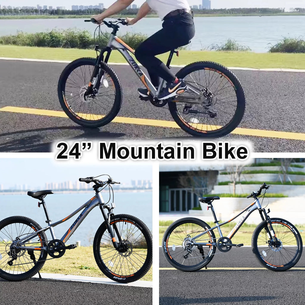 GUTALOR 24-1 inch Mountain Bike for Boys and Girls - 7-Speed, Ideal for Young Riders