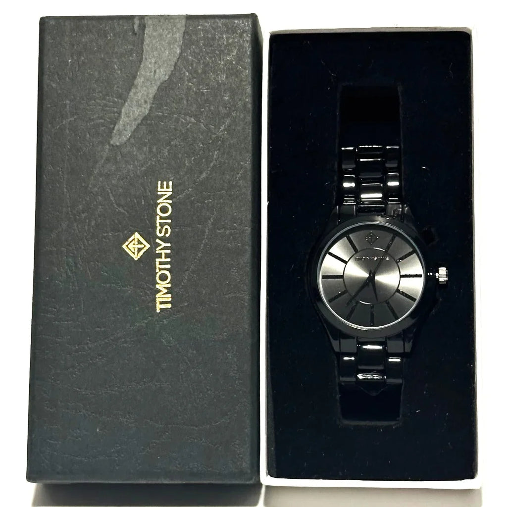 Like New - Timothy Stone Charme Ceramic ebony Faux Ceramic Watch *See Description*