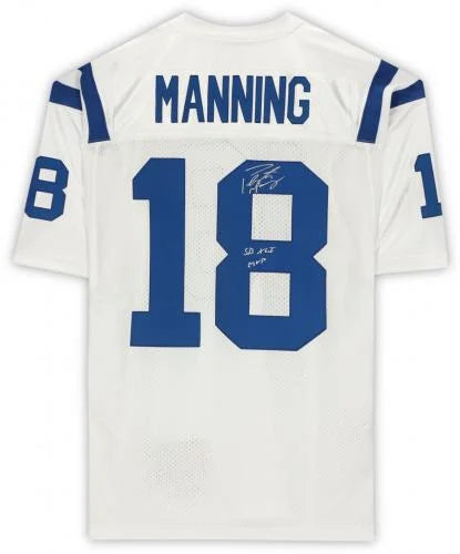 Peyton Manning Indianapolis Colts Autographed White Mitchell & Ness Super Bowl Authentic Jersey with "SB XLI MVP" Inscription - Fanatics Authentic Certified