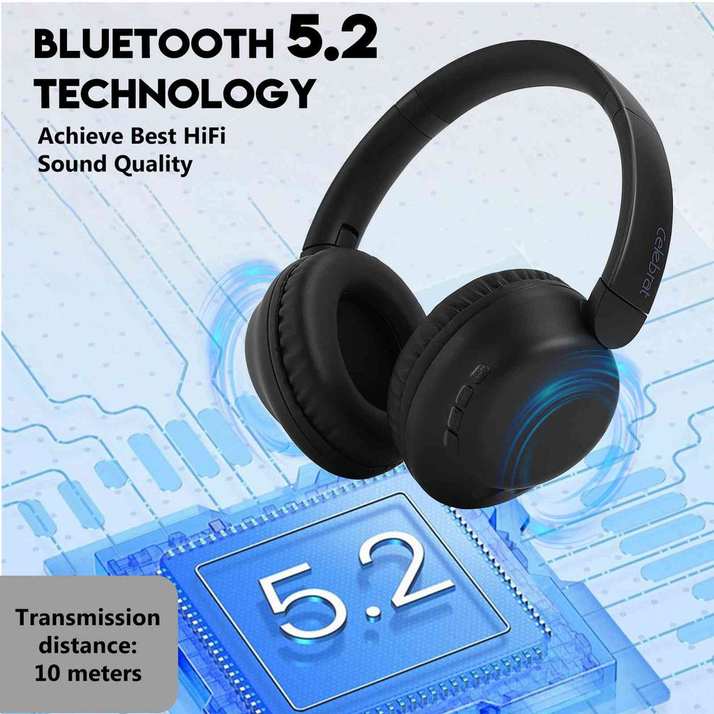 UrbanX Perfect Comfort 955 II Overhead Wireless Bluetooth Headphones For Infinix Smart 5 (India) Noise-Cancelling, with – charcoal