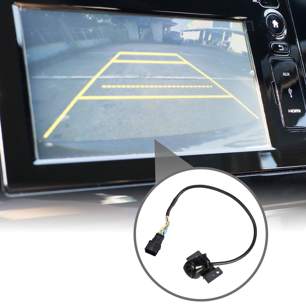Car Rear View Back Up Camera No.95760-D3001 for Hyundai Tucson 2016-2018 Plastic ebony