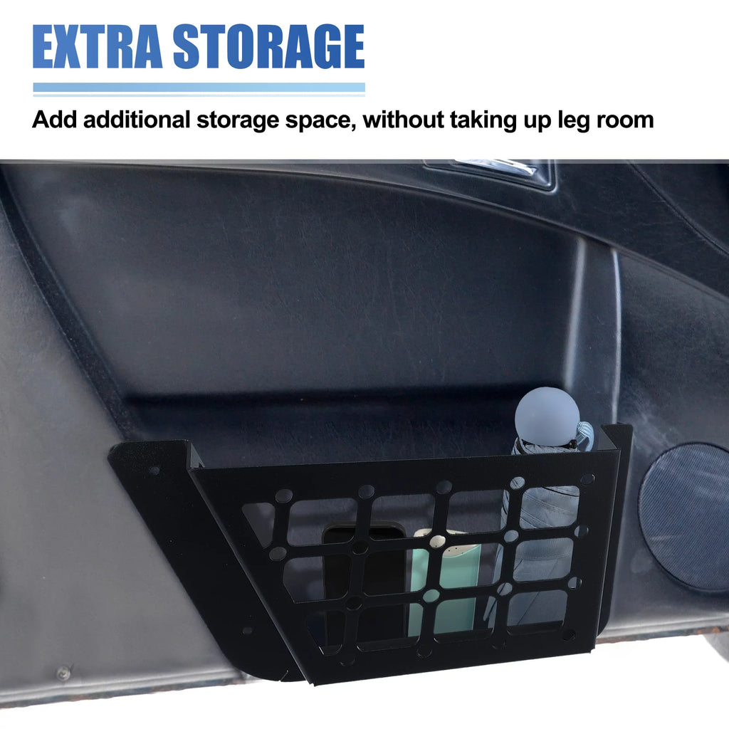 Unique Bargains 1Set Rear Door Net Pocket Storage Box Organizer Tray for  Bronco 2021 Metal dark