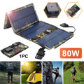 OnemayshipOnemayship Foldable Outdoor 80W USB Solar Panel Portable Phone Charger Camping Hiking Rechargeable Battery High Quality