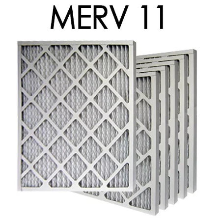 10X30X1 MERV 11 Pleated Air Filter 6PK | 9.5x29.5x.75 - Actual Size