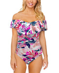 La Flor One-piece Swimsuit In White