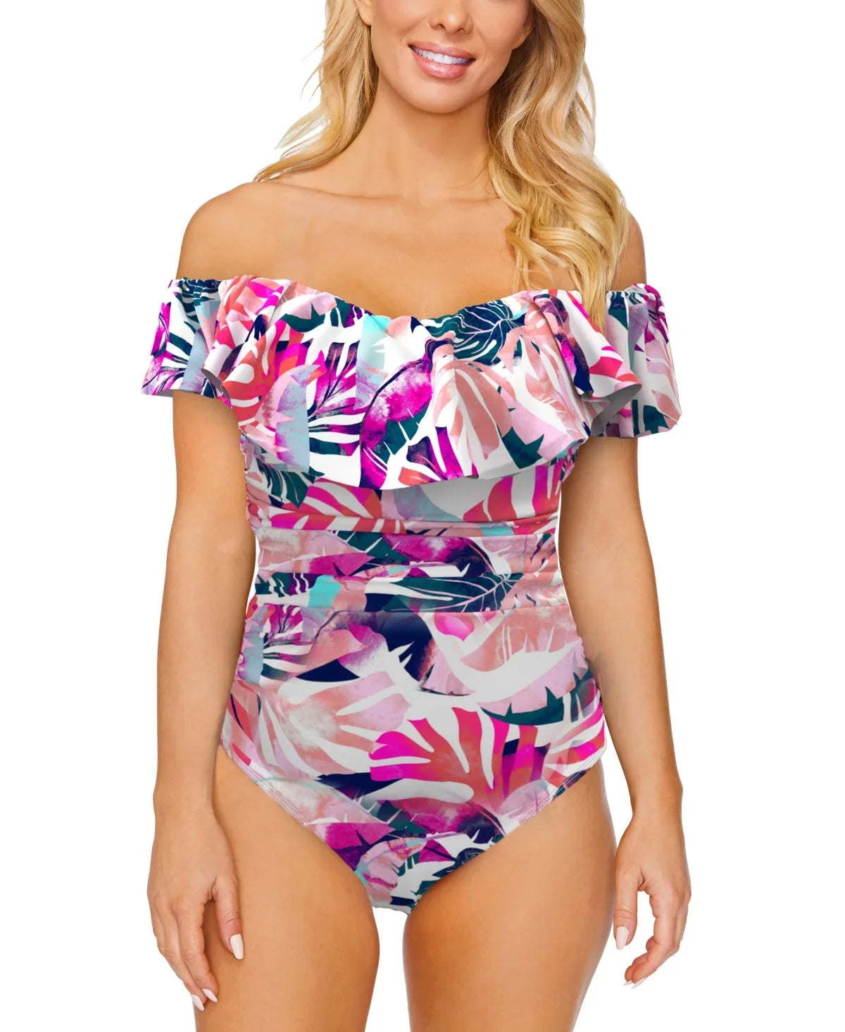 La Flor One-piece Swimsuit In White