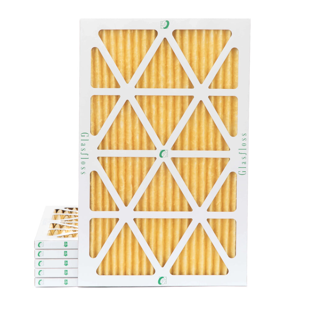 Actual Size: 19-5/8 x 29-5/8 x 7/8. 6 Pack of 20x30x1 MERV 11 Pleated Air Filters by Glasfloss