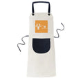 Fierce Boston Terrier Poop Problem Apron Adjustable Bib Cotton Linen BBQ Kitchen Pocket Pinafore