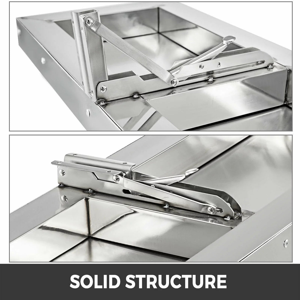 VEVOR Concession Shelf 48L x 12W 25mm Stainless Steel Drop Down Folding Serving Food Shelf Stand Serving for Concession Trailer Serving Window