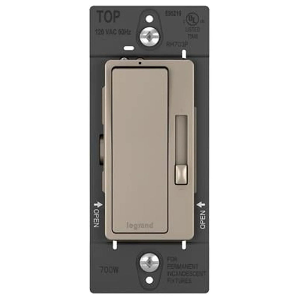 Legrand - PASS & SEYMOUR RWP262NICC6 Radiant Nickel 2 Gang Screwless Plastic Wall Plate