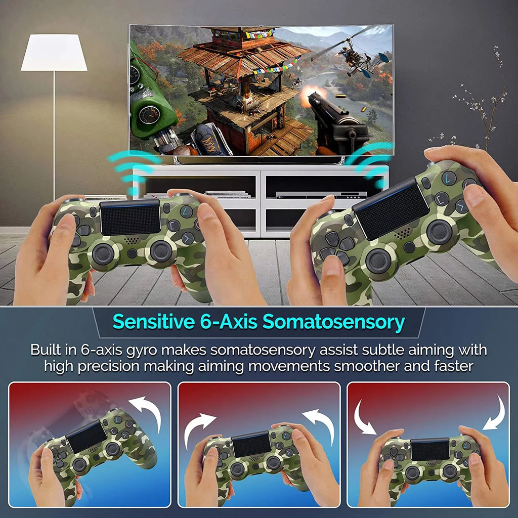 PRO Wireless GamePad Compatible with  Galaxy S10/S10e/S10+/S10 Plus/10 5G/Lite Controller Plus 1;000 Battery/Built-In Speaker/Gyro/Remote BlueTooth Slim (Green Camo)