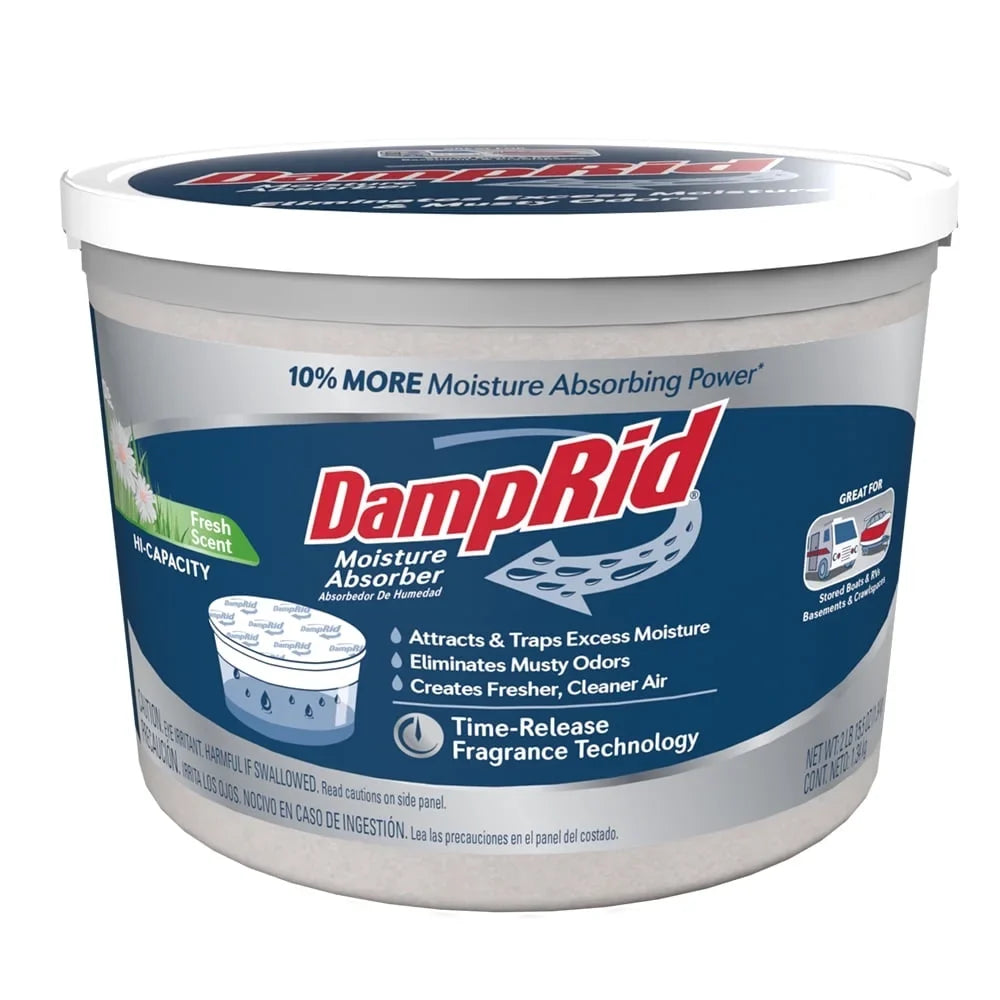 Hi-Capacity Moisture Absorber Bucket, Fresh Scent (Pack of 2). 15.5 oz. DampRid 2 lb