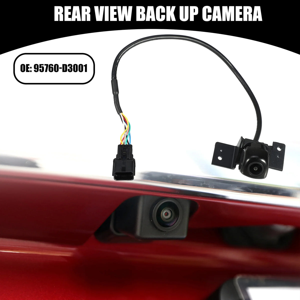 Car Rear View Back Up Camera No.95760-D3001 for Hyundai Tucson 2016-2018 Plastic ebony