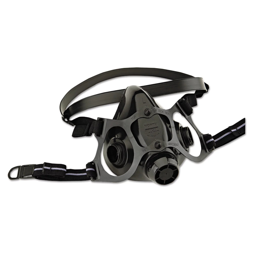 Size Large (770030L). North 7700 Series Half Mask Silicone Respirator with Dual Cartridge Connectors for N-Series