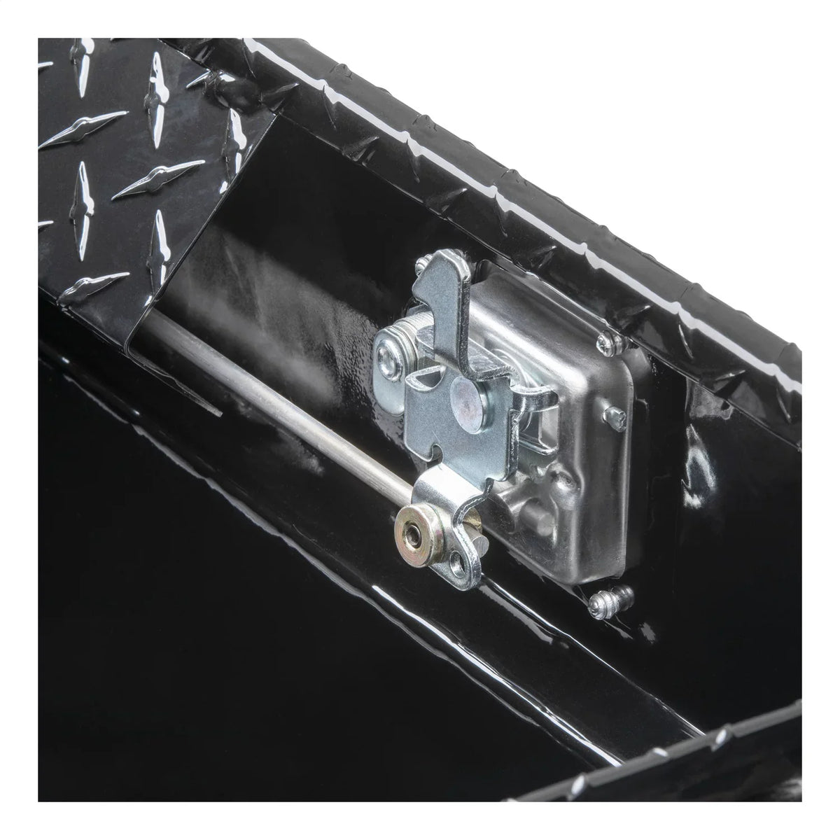 UWS/United Welding Services TBS-69-A-LP-BLK UWSTBS-69-A-LP-BLK 69IN ALUMINUM SINGLE LID CROSSOVER TOOLBOX LOW PROFILE ANGLED dark
