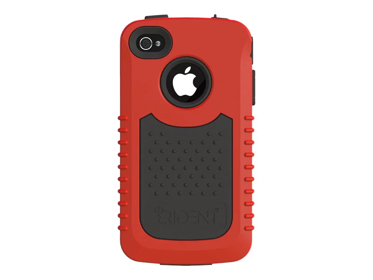 Trident Cyclops II Series - Protective case for cell phone - silicone, polycarbonate - red - for  iPhone 4, 4S