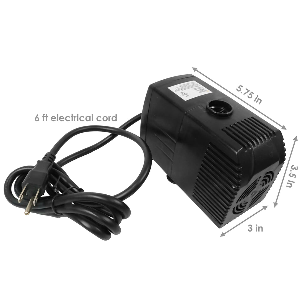 Sunnydaze Electric Water reservoir Pump with Filter and 3 Heads Spray Heads - 120 Volts