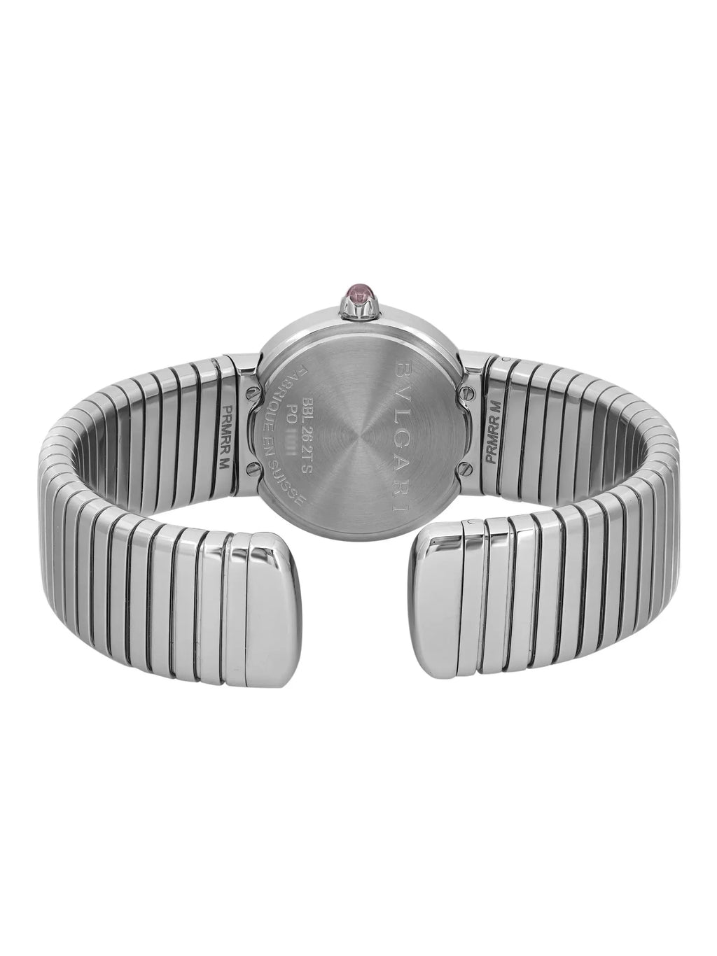 New Bvlgari Bulgari 26mm Steel Diamond charcoal Dial Ladies Quartz Watch 102145