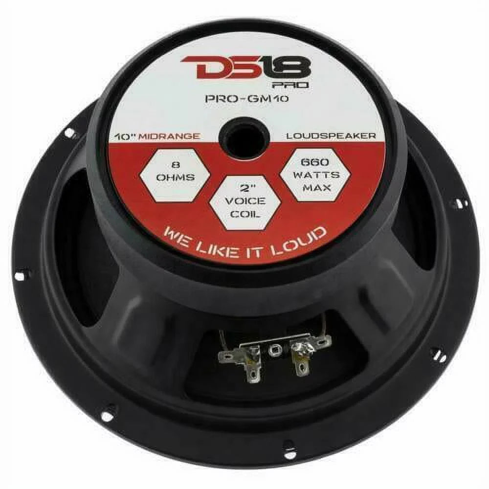 DS18 Pro GM 10 1 inch 660 watt Max 8 Ohm Mid Range Car and Truck Door Loudspeaker