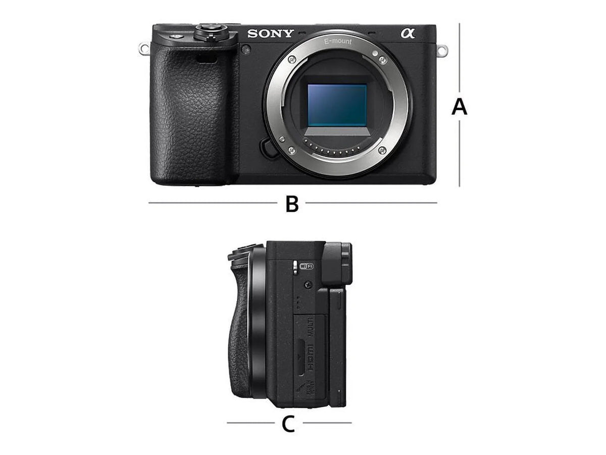 a6400 ILCE-6400L - Digital camera - mirrorless - 24.2 MP - APS-C - 4K / 30 fps - 3x optical zoom 16-50mm lens - Wi-Fi, NFC, Bluetooth - charcoal