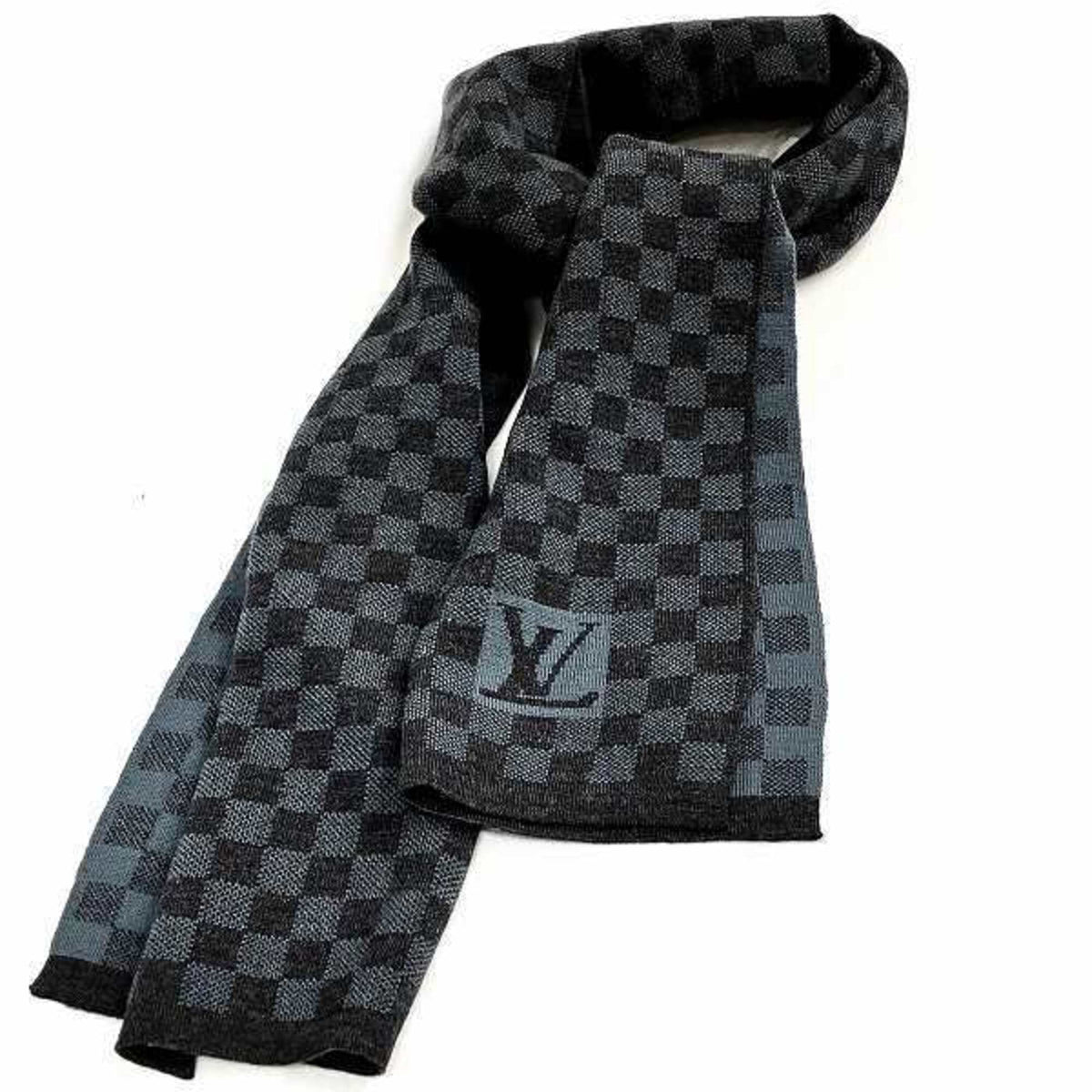 Pre-Owned Louis Vuitton Damier Echarpe Petit M75342 Grey Accessories Scarf Men's Women's (Good)