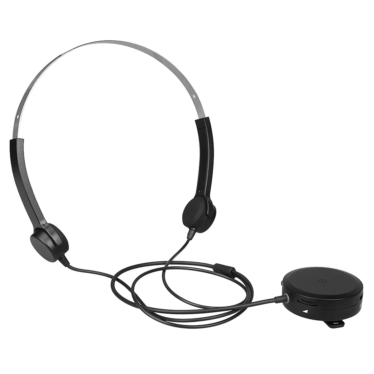 Bone Conduction Headsets Wired Headphones Sound Pick-up AUX IN ebony