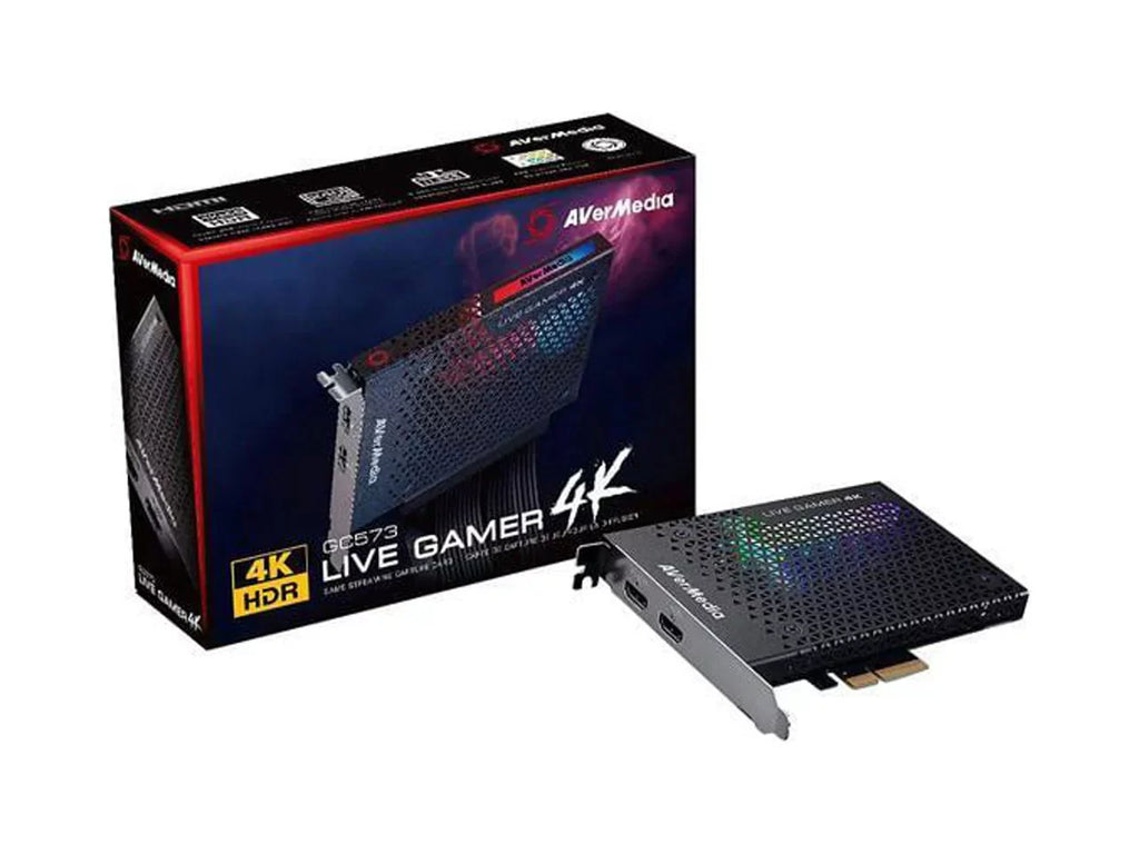 AVerMedia Live Gamer 4K - 4Kp60 HDR Capture Card, Ultra-Low Latency for Broadcasting and Recording PS4 Pro and Xbox One X, PCIe Gen2x4 (GC573)