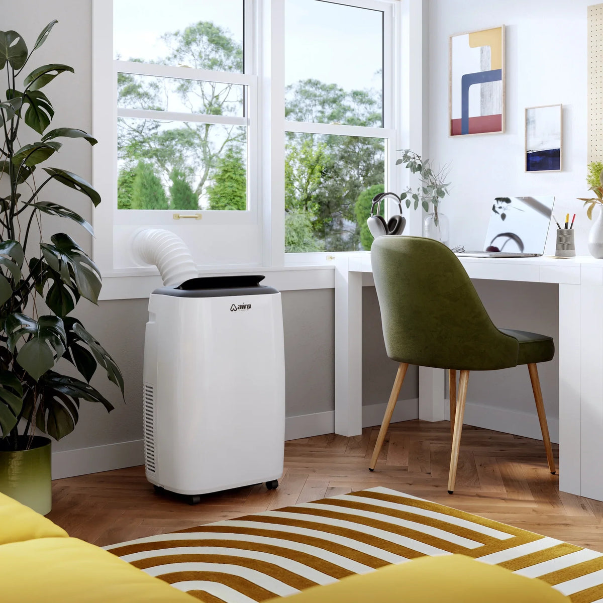 Airo Comfort Portable Air Conditioner 8000 BTU (12000 BTU ASHRAE), Standing AC Unit with DIY Window Kit