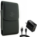 Holster Leather Case Belt Clip w 6ft Long Cable Fast Type-C 36W PD Home Charger for  Galaxy XCover Pro S9 Plus S8 Plus S22 Plus FieldPro active S21 FE 5G A53 5G A52 5G A51 5G A50 A33 5G