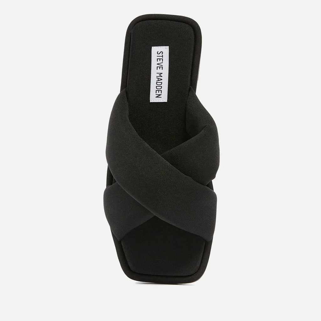 Steve Madden Dixie Women's Flat Criss Cross Jersey Slide Sandals