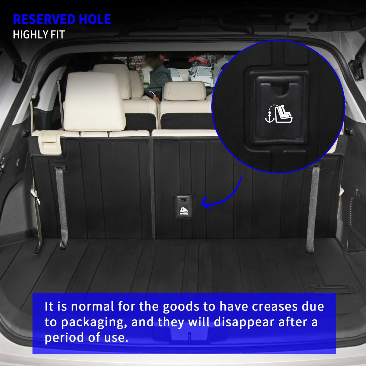 Cargo Mat Compatible with 2020-2024  Highlander Trunk Mat Cargo Liner TPE Back Seat Cover Protector 2022 7 Seats Highlander Accessories (2020-2023, Trunk Mat with Backrest Mat)