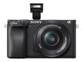 a6400 ILCE-6400L - Digital camera - mirrorless - 24.2 MP - APS-C - 4K / 30 fps - 3x optical zoom 16-50mm lens - Wi-Fi, NFC, Bluetooth - charcoal