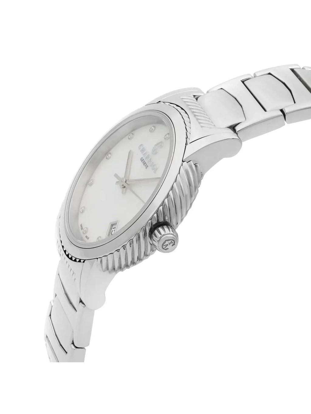 Charriol Parisii Steel Diamond White MOP Dial Quartz Ladies Watch P33S2.920.001