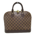 Pre-Owned LOUIS VUITTON Alma handbag Brown Ebene Damier plastic coated canvas N51131 (Good)
