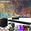 QN65QN90AA 65 25mm Neo QLED 4K Smart TV (2021) Bundle with HW-A650 3.1ch Soundbar and Subwoofer with Premium 2 Year Extended TV Protection Plan Streaming Kit Deco Gear 2 Pack HDMI Cables