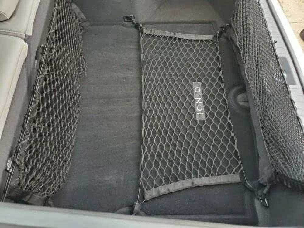 EACCESSORIES EA (Qty.3) Trunk Organizer Cargo Nets for HYUNDAI IONIQ 2017-2019 – Floor & 2 Envelope Style Cargo Nets for Hatchback – Premium Mesh Elastic Car Trunk Organizer – Compatible HYUNDAI IONIQ