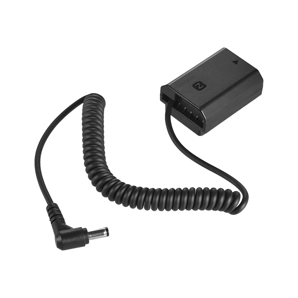 Andoer Dummy Battery Pack NP-FZ100 DC Coupler Connector with Spring Cable Suitable for  A7III A9 A7RIII A7SIII