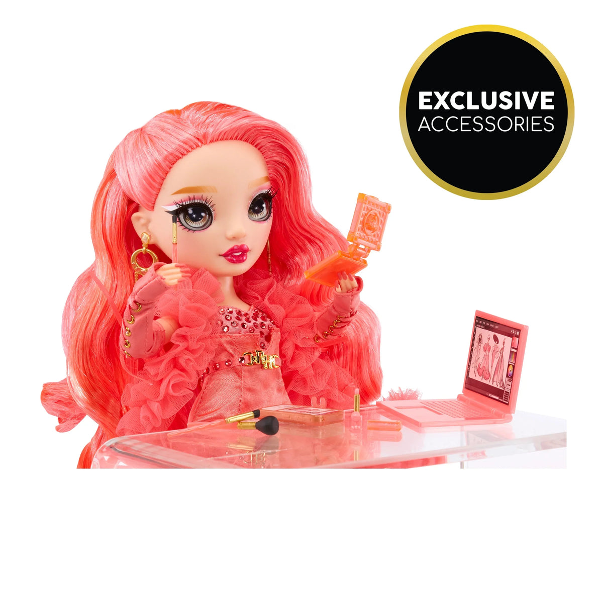 Great Gift for Kids 4-12 Years Old and Collectors. Fashionable Outfit & 10+ Colorful Play Accessories. Rainbow High Priscilla- Pink Fashion Doll