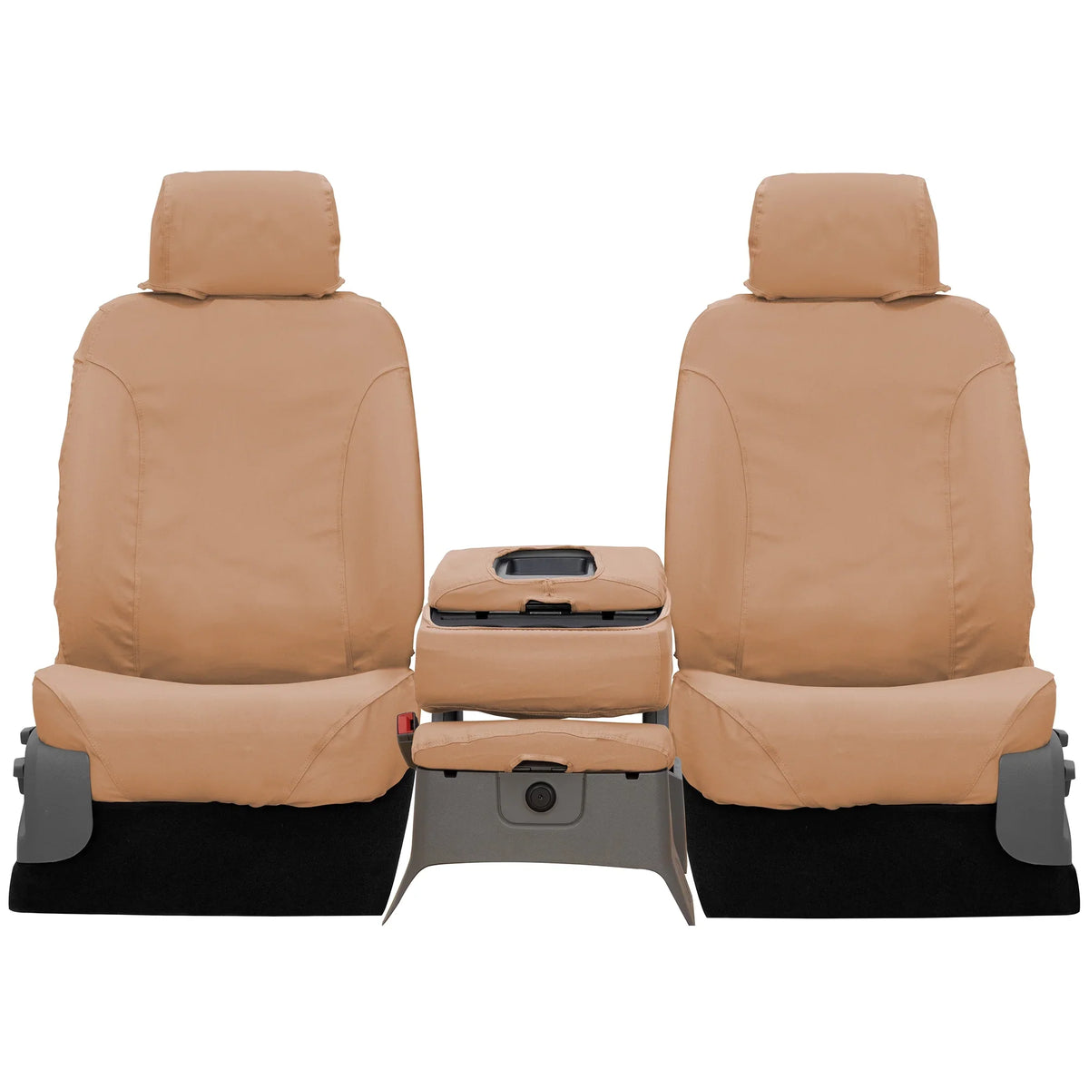 Covercraft SeatSaver Front Row Custom Fit Seat Cover for Select  F-150 Models - Polycotton (Tan) Fits select: 2013-2014  F150 SUPER CAB, 2011-2012  F150