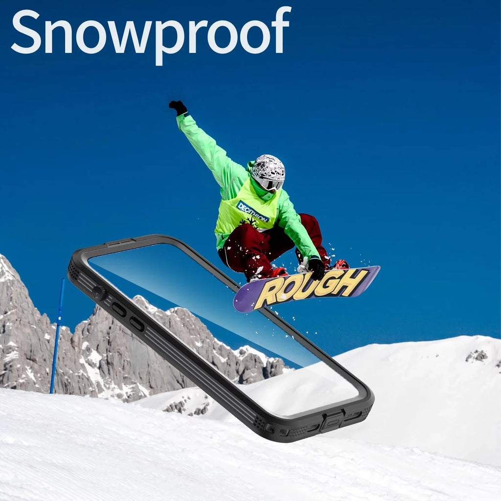 for iPhone 14 Pro Max 6.7" Case Waterproof, Built-in 6H Screen Protector [Real 360][IP68 Underwater][14FT Military Dropproof][Dustproof][Compatible with MagSafe] for iPhone 14 Pro Max - dark