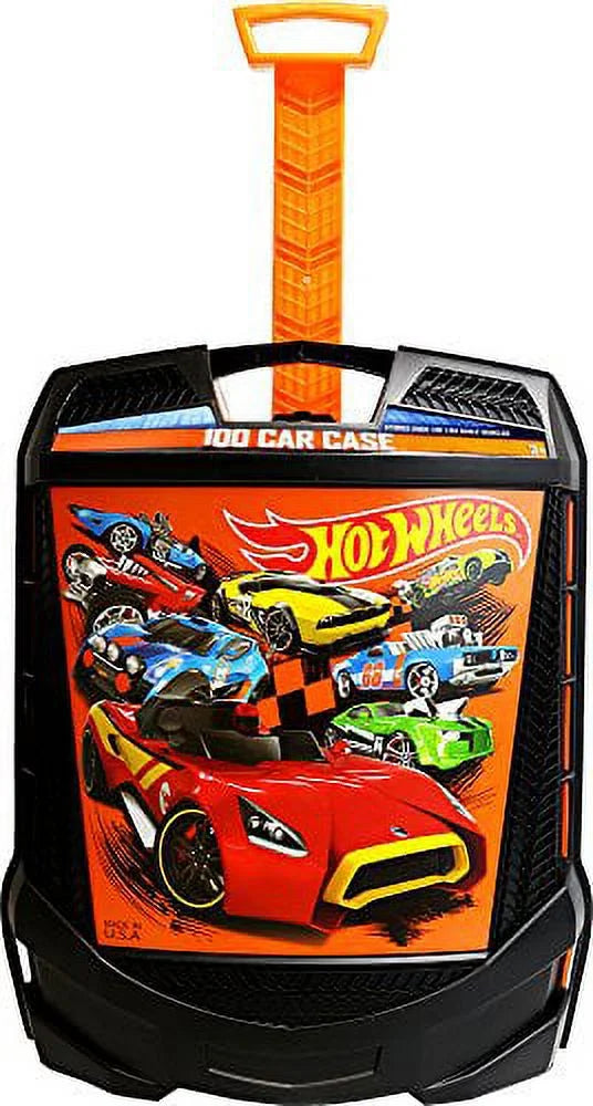 Hot Wheels 100-Car, Rolling Storage Case with Retractable Handle Hot Wheels 100-car