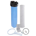 Tier1 5 Micron 20 1 inch x 4.5 1 inch Carbon Water Filter Replacement Cartridge Kit with 20 1 inch Slim PP Housing and Pressure Release (1 inch Inlet/Outlet) | Compatible with EP-20BB, Home Water Filter
